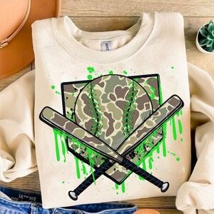 Youth Camo Baseball Drip Shirt